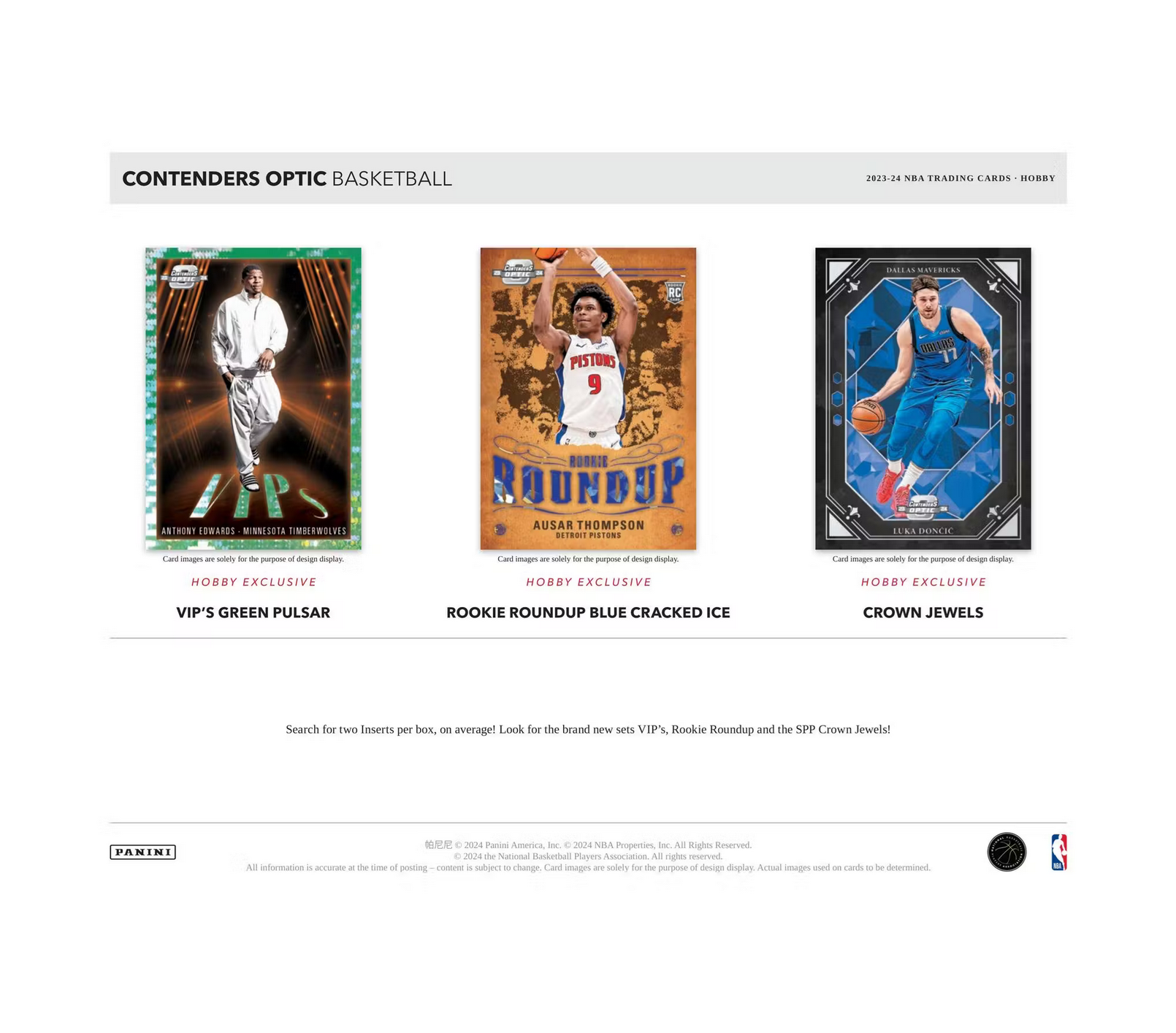 2023-24 Panini Contenders Optic Basketball Hobby 20-Box Case