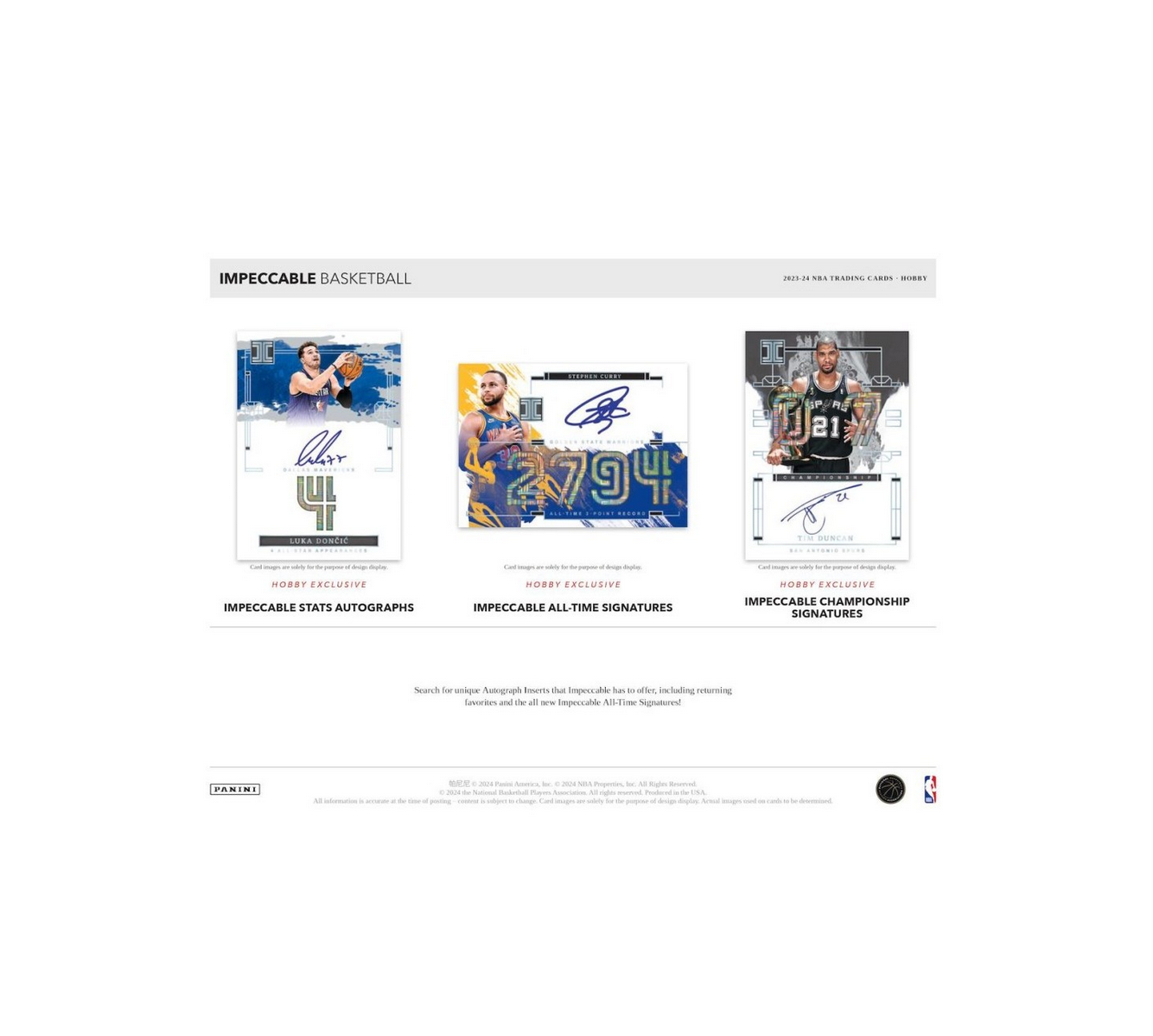 2023-24 Panini Impeccable Basketball Hobby 3-Box Case