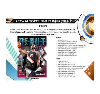 2023-24 Topps Finest Basketball Hobby 8-Box Case