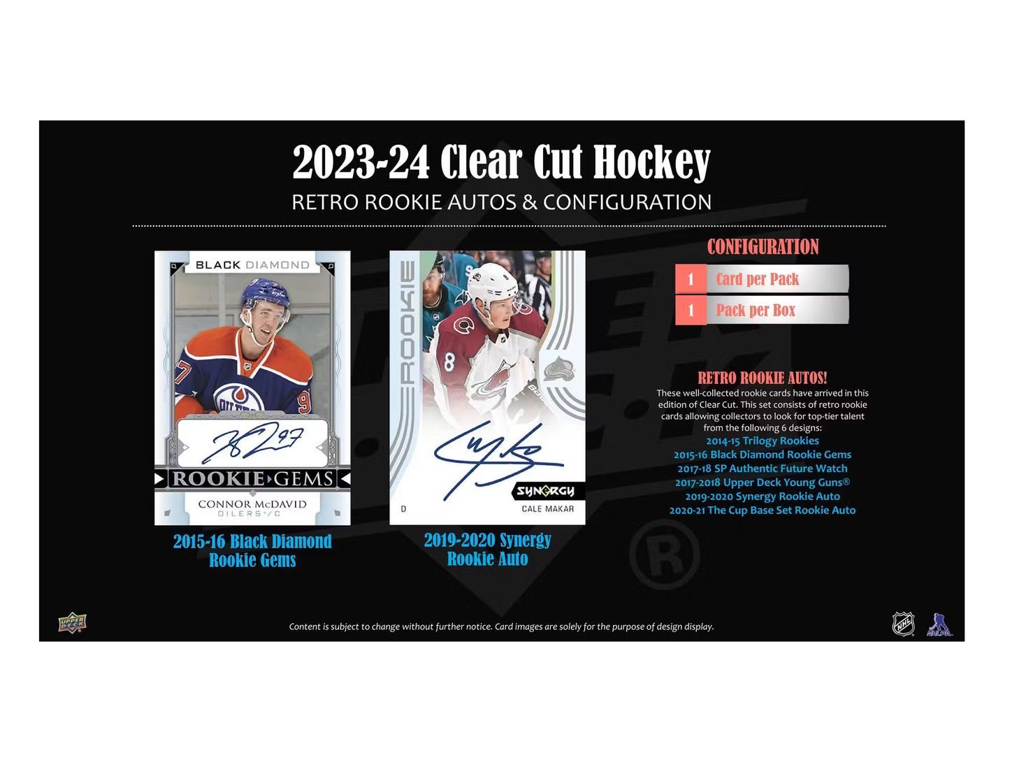 2023-24 Upper Deck Clear Cut Hockey Hobby 15-Box Case