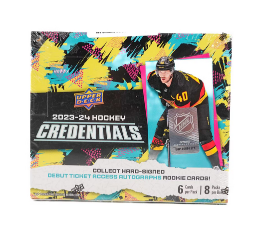 2023-24 Upper Deck Credentials Hockey Hobby 20-Box Case