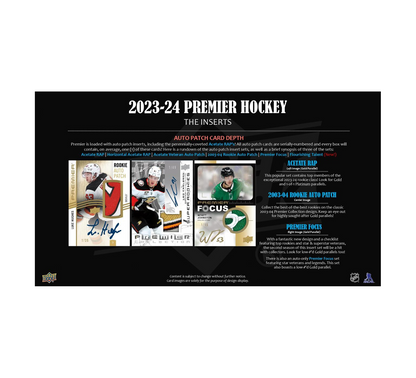 2023-24 Upper Deck Premier Hockey Hobby 10-Box Case