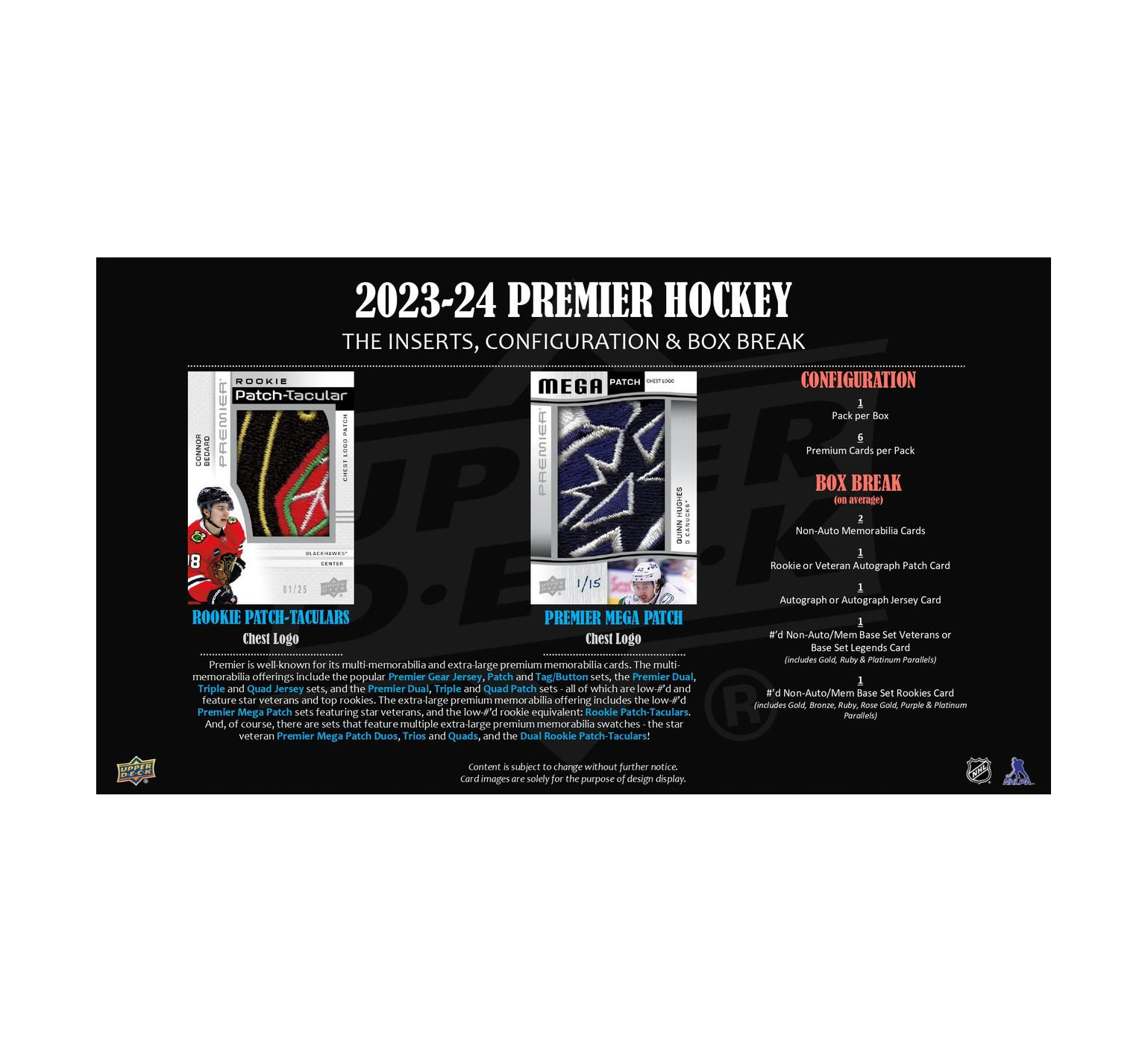 2023-24 Upper Deck Premier Hockey Hobby 10-Box Case