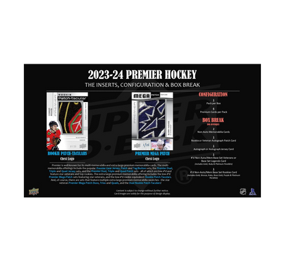 2023-24 Upper Deck Premier Hockey Hobby 10-Box Case