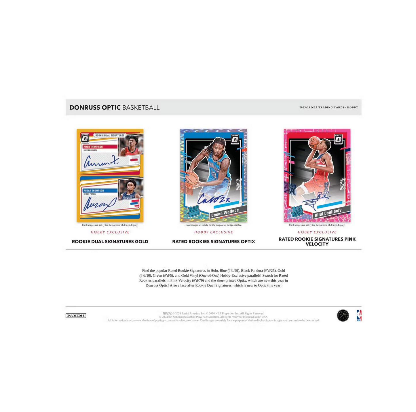 2023-24 Panini Donruss Optic Basketball Hobby 12-Box Case