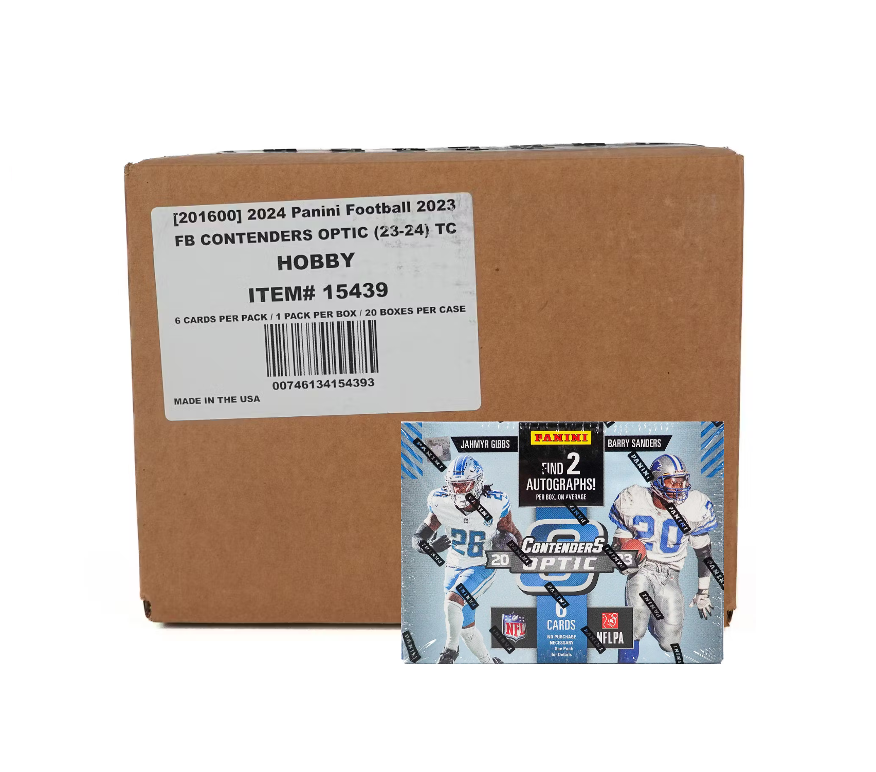 2023 Panini Contenders Optic Football Hobby 20-Box Case