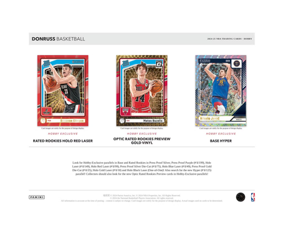 2024-25 Panini Donruss Basketball Hobby 10-Box Case