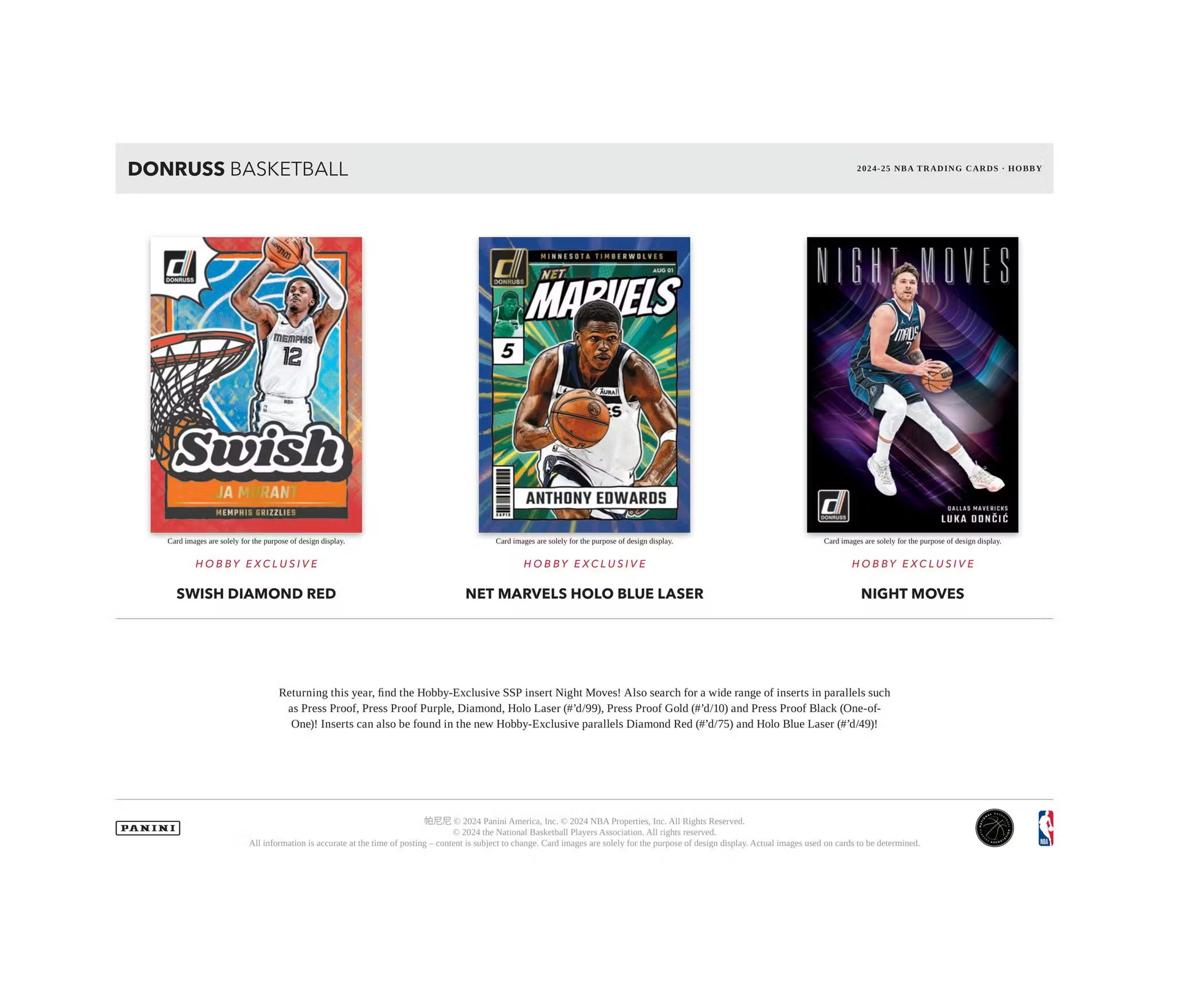 2024-25 Panini Donruss Basketball Hobby 10-Box Case