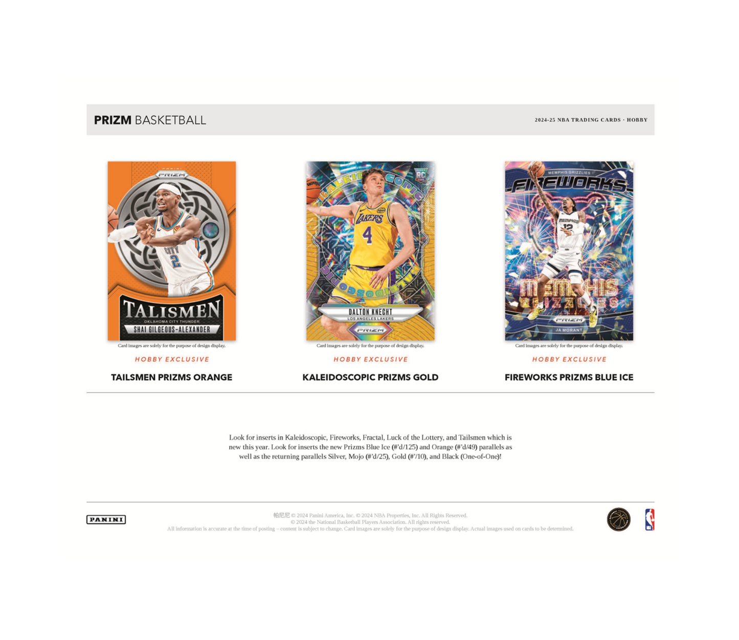 2024-25 Panini Prizm Basketball Hobby Box