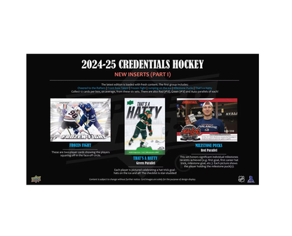 2024-25 Upper Deck Credentials Hockey Hobby 20-Box Case