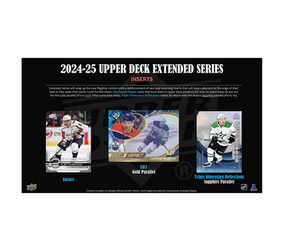 2024-25 Upper Deck Extended Series Hockey Hobby 12-Box Case