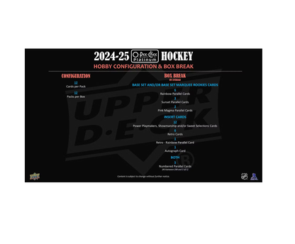 2024-25 Upper Deck O-Pee-Chee Platinum Hockey Hobby 8-Box Case