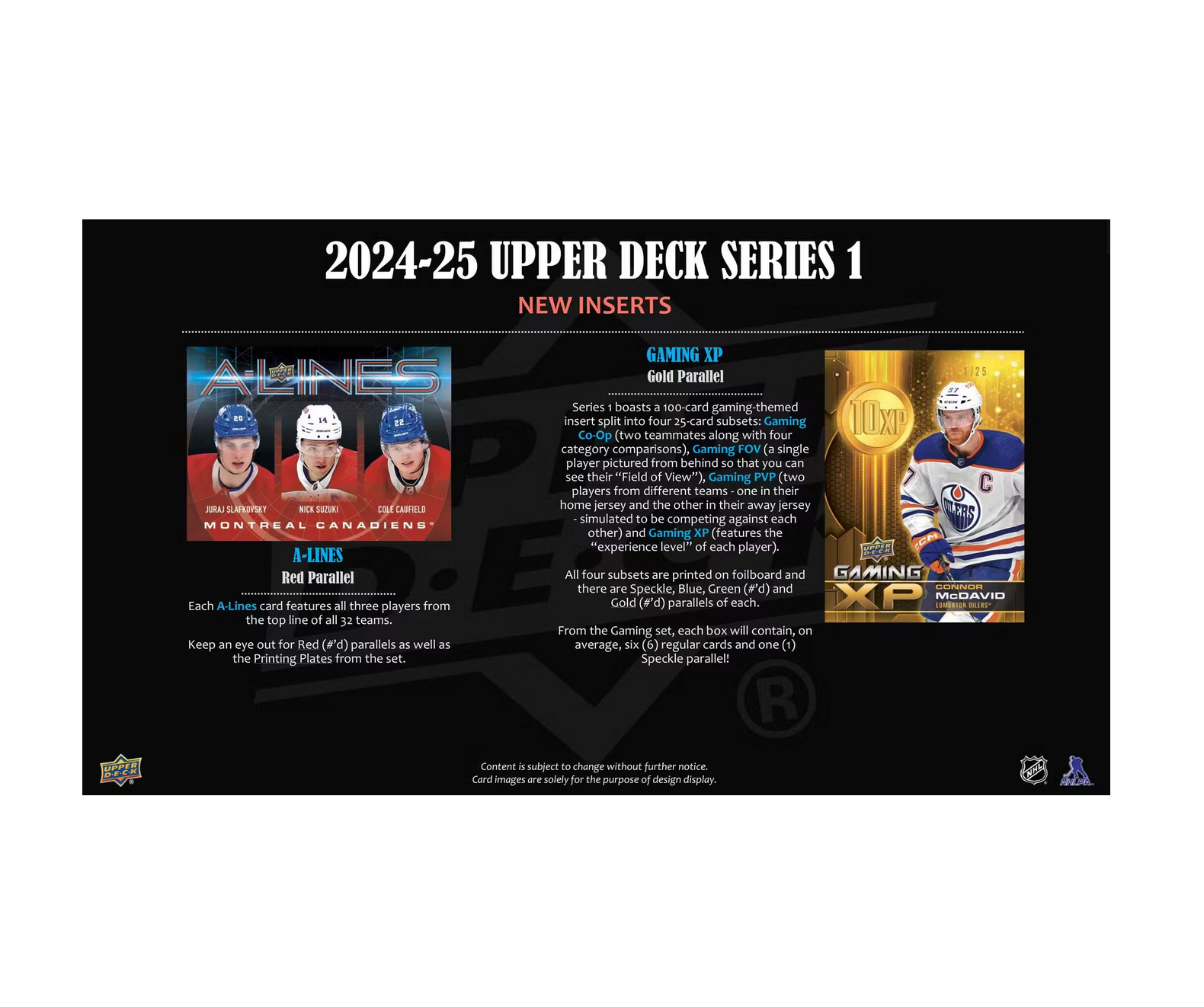 2024-25 Upper Deck Series 1 Hockey Retail 12-Tin Case