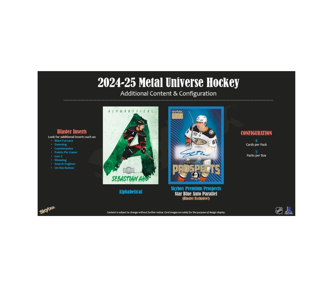 2024-25 Upper Deck Skybox Metal Universe Hockey Blaster 20-Box Case