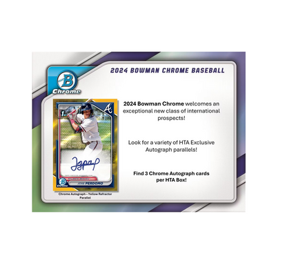 2024 Bowman Chrome Baseball HTA Choice 12-Box Case