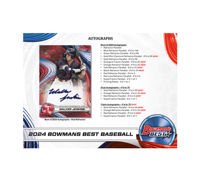 2024 Bowman's Best Baseball Hobby 8-Box Case