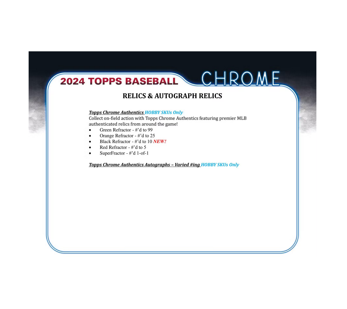 2024 Topps Chrome Baseball Jumbo HTA Box