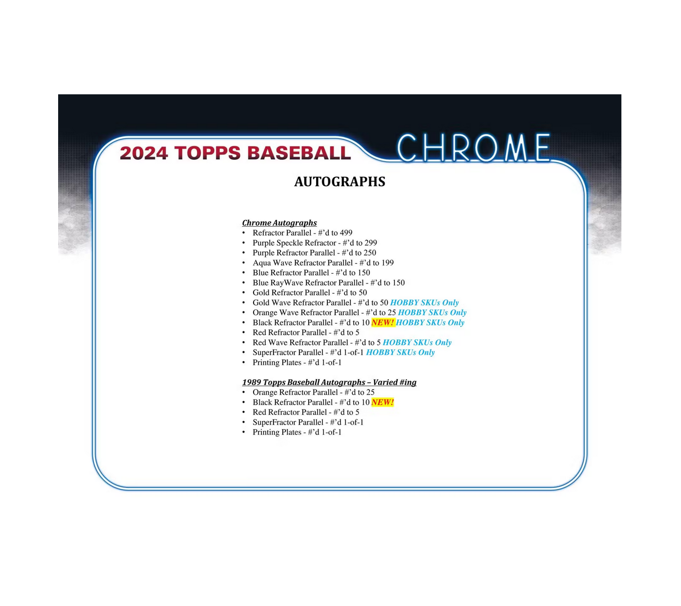 2024 Topps Chrome Baseball Jumbo HTA Box