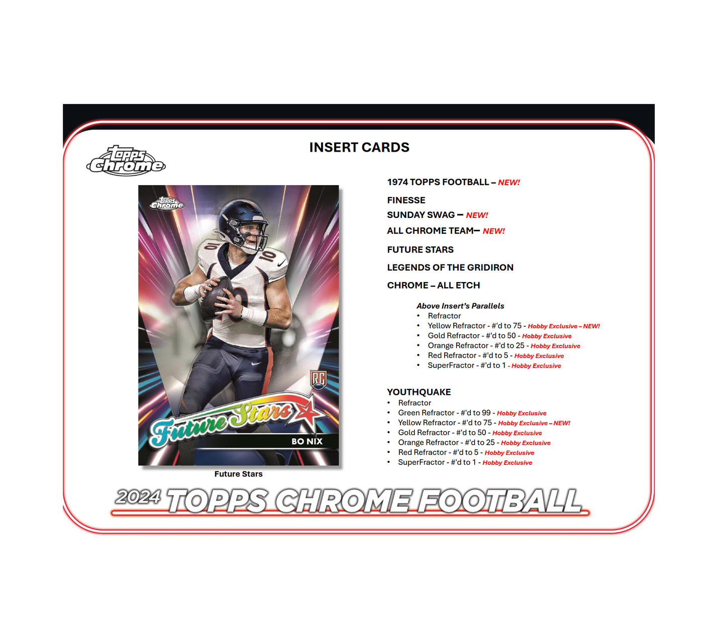 2024 Topps Chrome Football Hobby Box