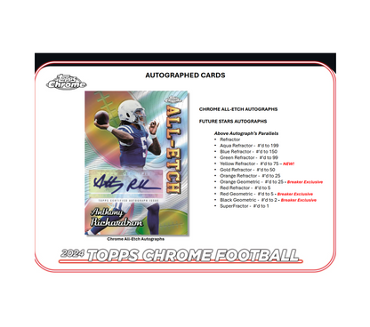 2024 Topps Chrome Football Hobby Box