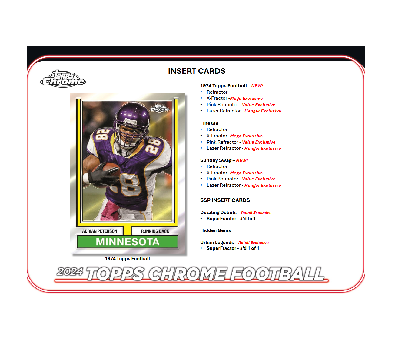 2024 Topps Chrome Football Mega 20-Box Case