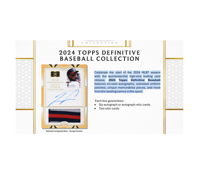 2024 Topps Definitive Collection Baseball Hobby Box