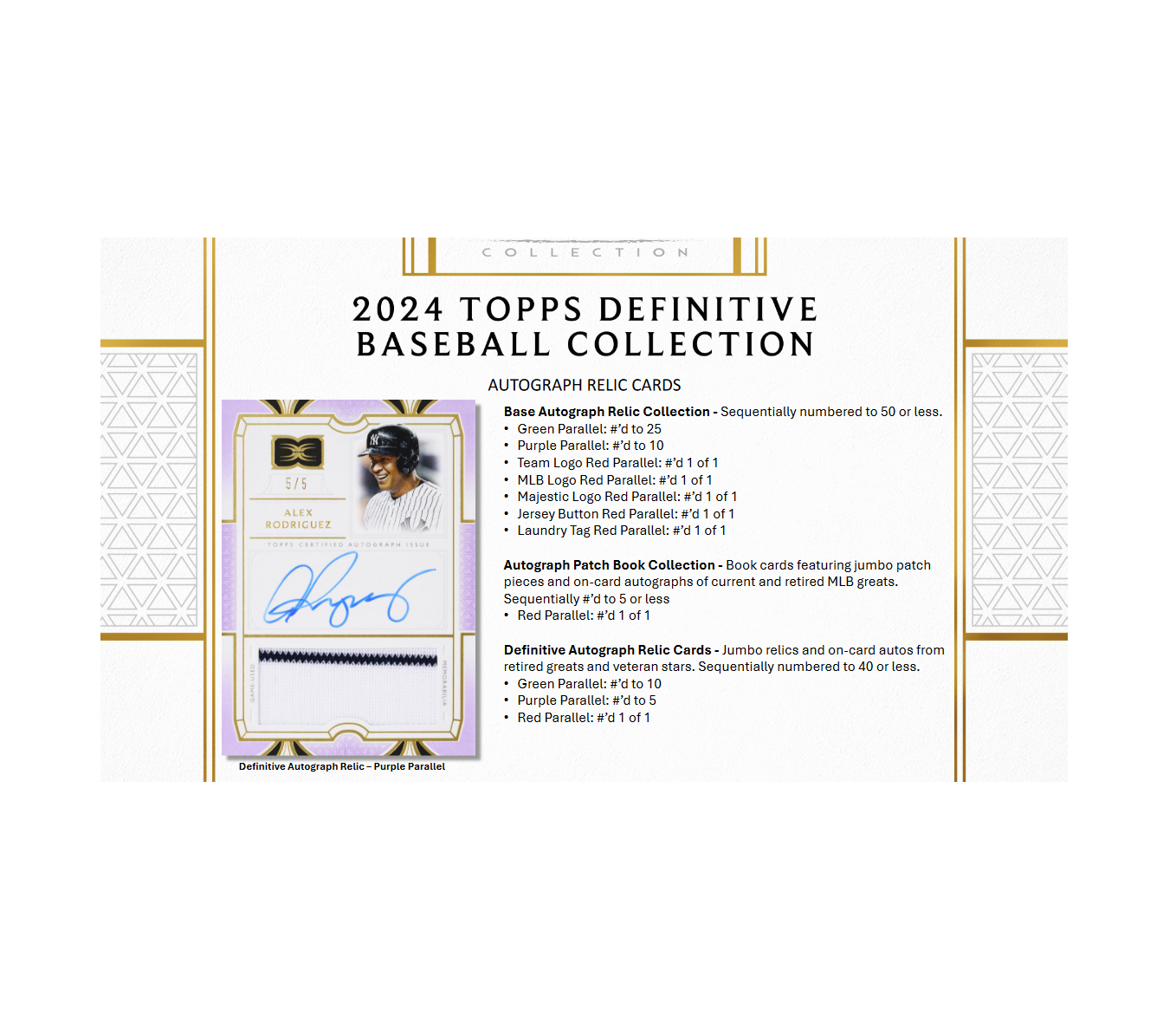 2024 Topps Definitive Collection Baseball Hobby Box