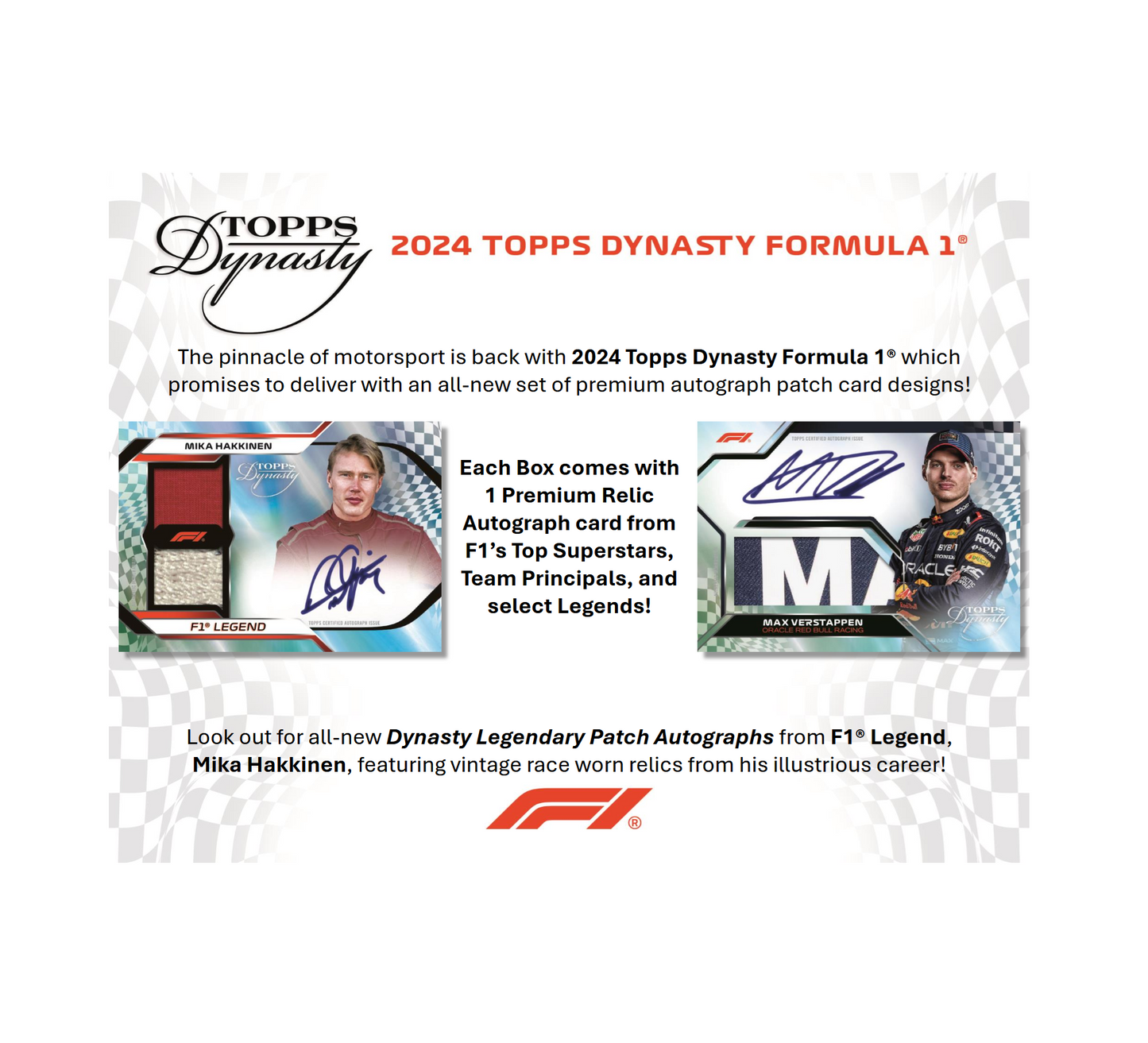 2024 Topps Dynasty Formula 1 Racing Hobby 5-Box Case