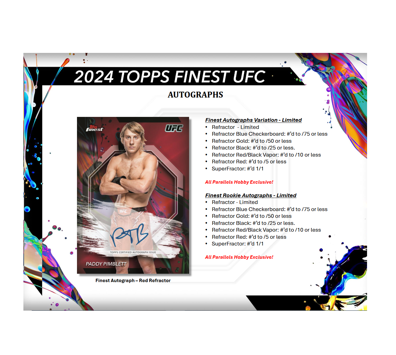 2024 Topps Finest UFC Hobby 8-Box Case