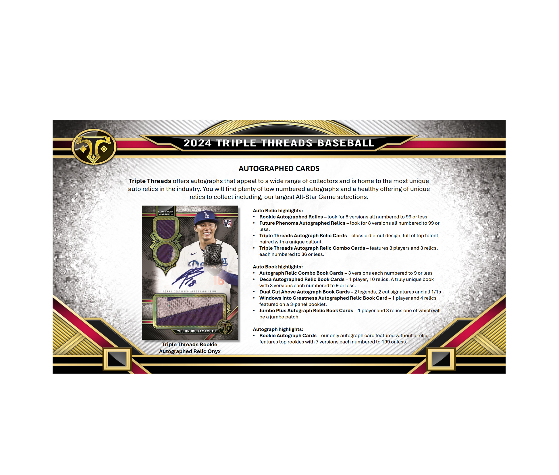 2024 Topps Triple Threads Baseball Hobby Box