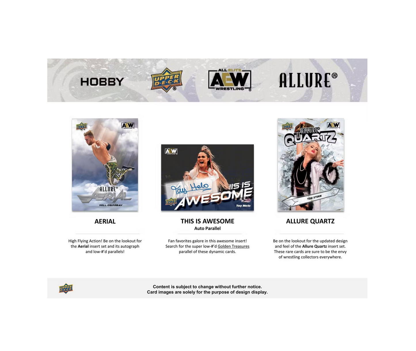 2024 Upper Deck AEW Allure Wrestling Hobby 18-Box Case