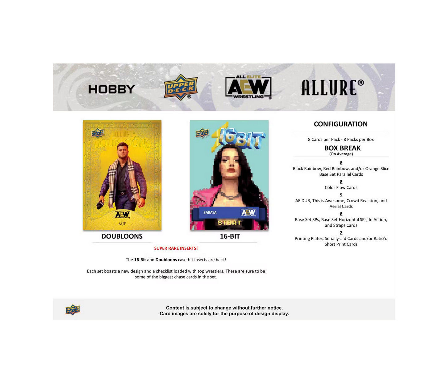 2024 Upper Deck AEW Allure Wrestling Hobby 18-Box Case