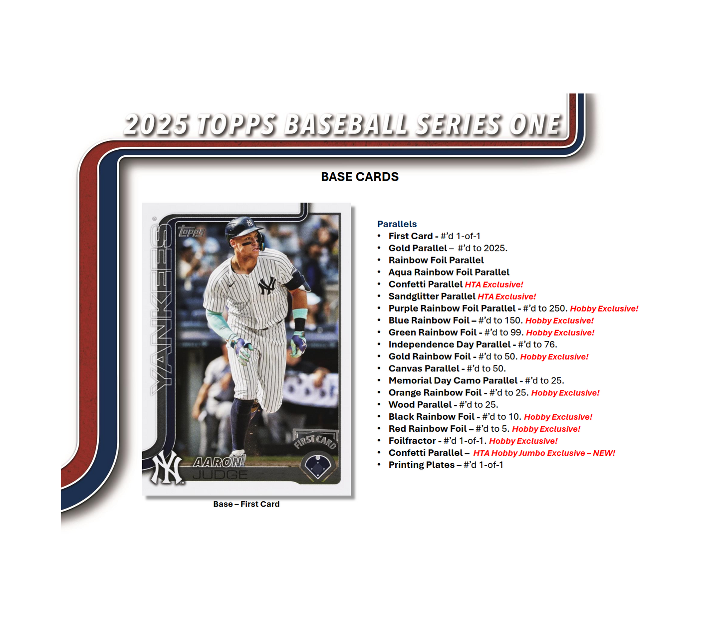 2025 Topps Series 1 Baseball Hobby Jumbo 6-Box Case