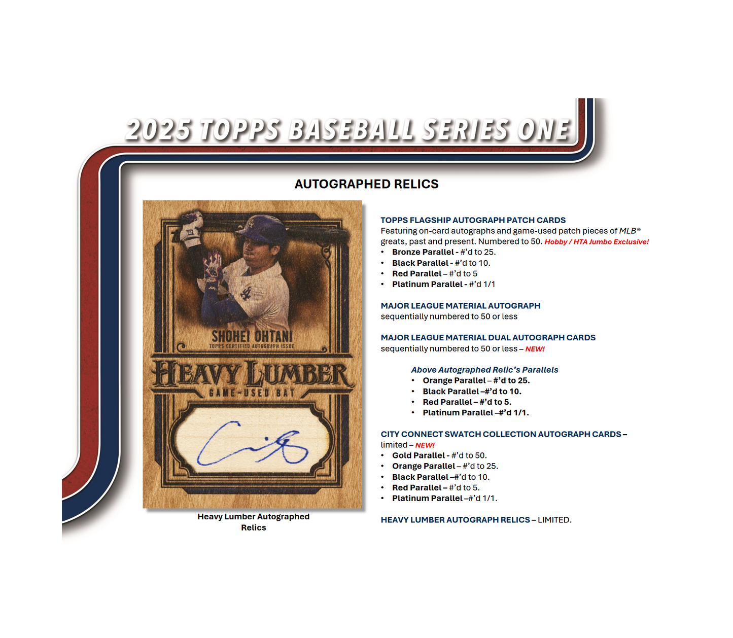 2025 Topps Series 1 Baseball Hobby Jumbo 6-Box Case