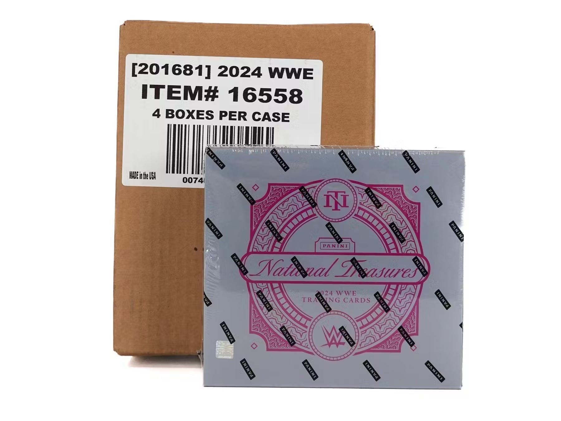 2024 Panini National Treasures WWE Wrestling Hobby 4-Box Case