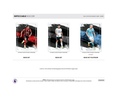 2022-23 Panini Impeccable Soccer Hobby 3 Box Case