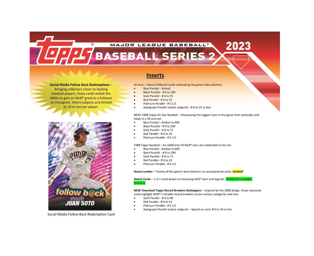 2023 Topps Series 2 Baseball Hobby Jumbo 6-Box Case