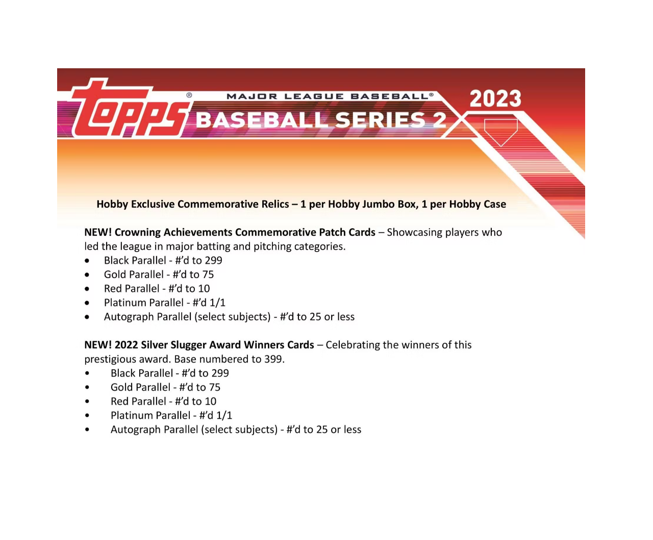 2023 Topps Series 2 Baseball Hobby Jumbo 6-Box Case