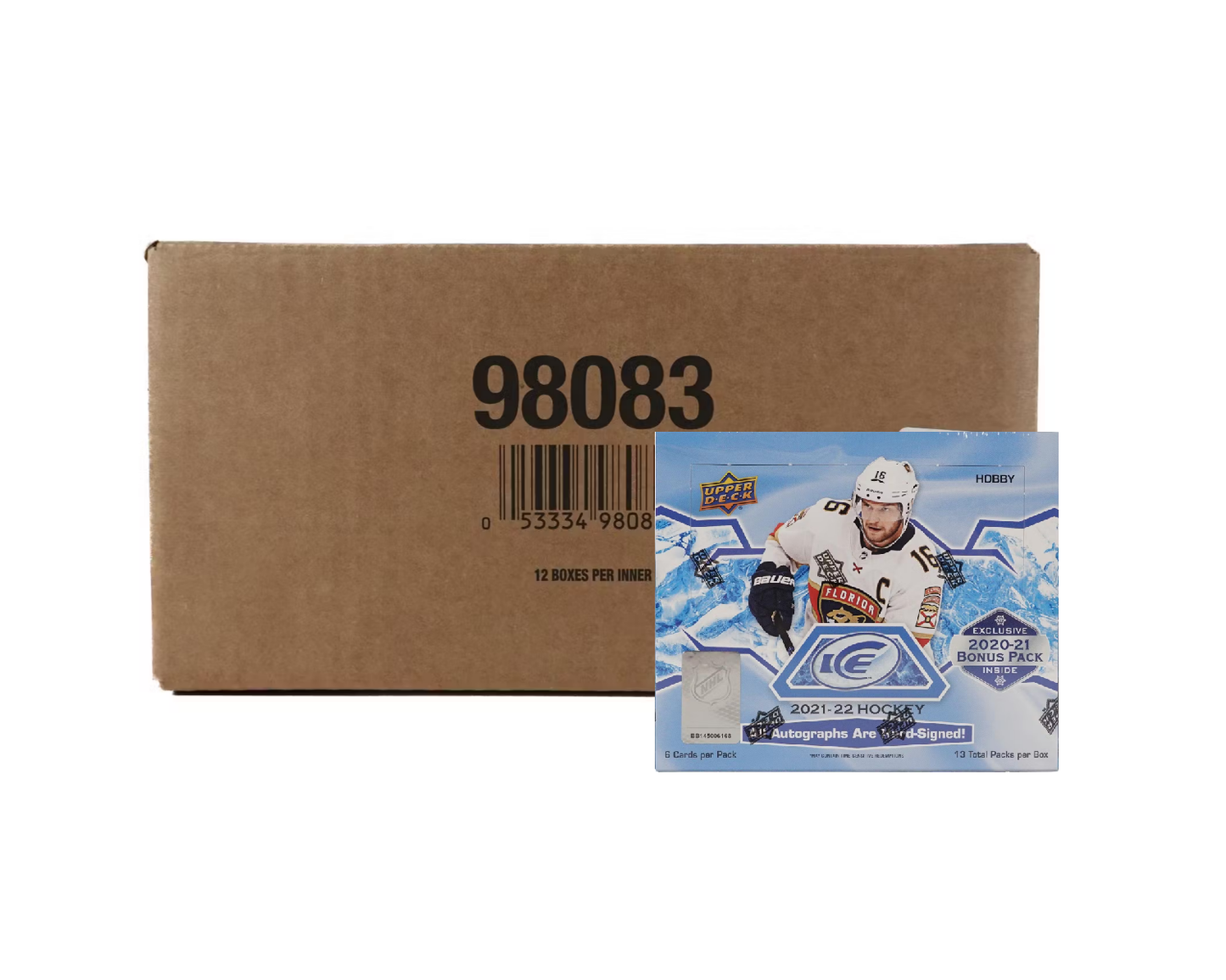 2021-22 Upper Deck Ice Hockey 12-Box Hobby Case