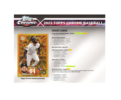 2023 Topps Chrome Baseball Hobby 12 Box Case