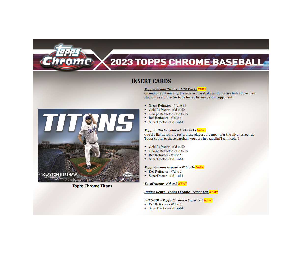 2023 Topps Chrome Baseball Hobby 12 Box Case