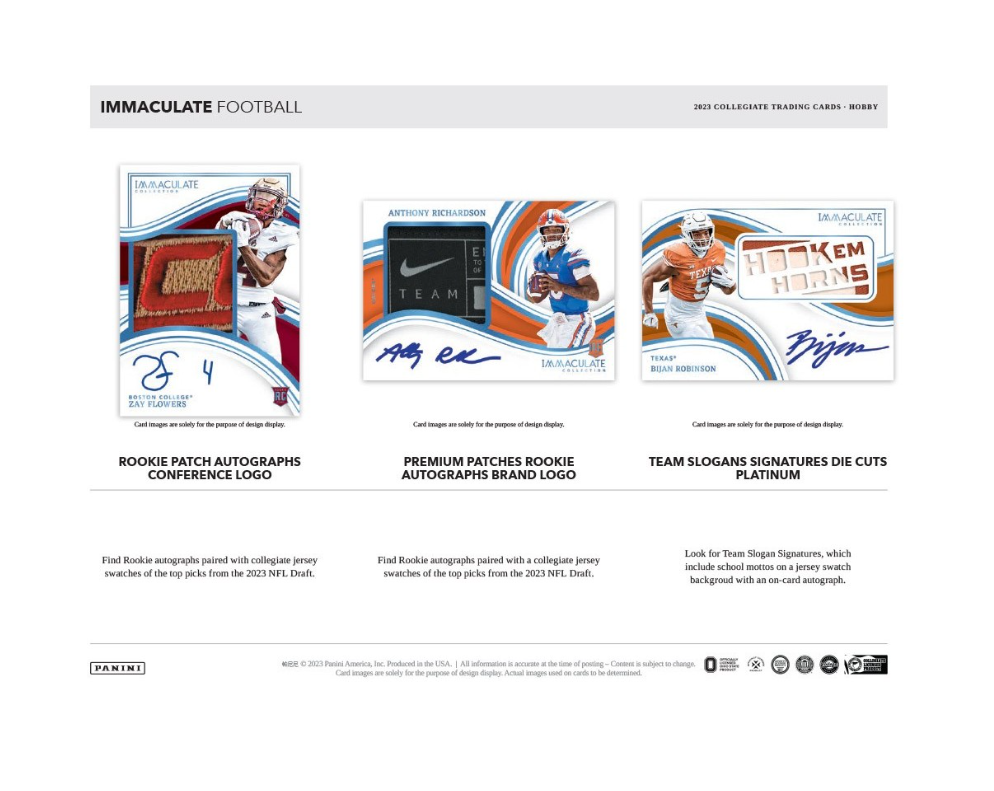 2023 Panini Immaculate Collegiate Football Hobby Box