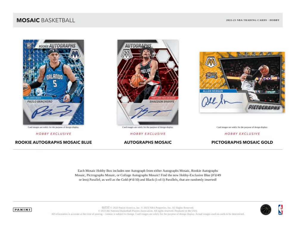 2022-23 Panini Mosaic Basketball Hobby 12 Box Case