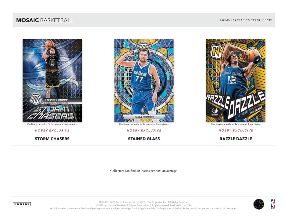 2022-23 Panini Mosaic Basketball Hobby 12 Box Case