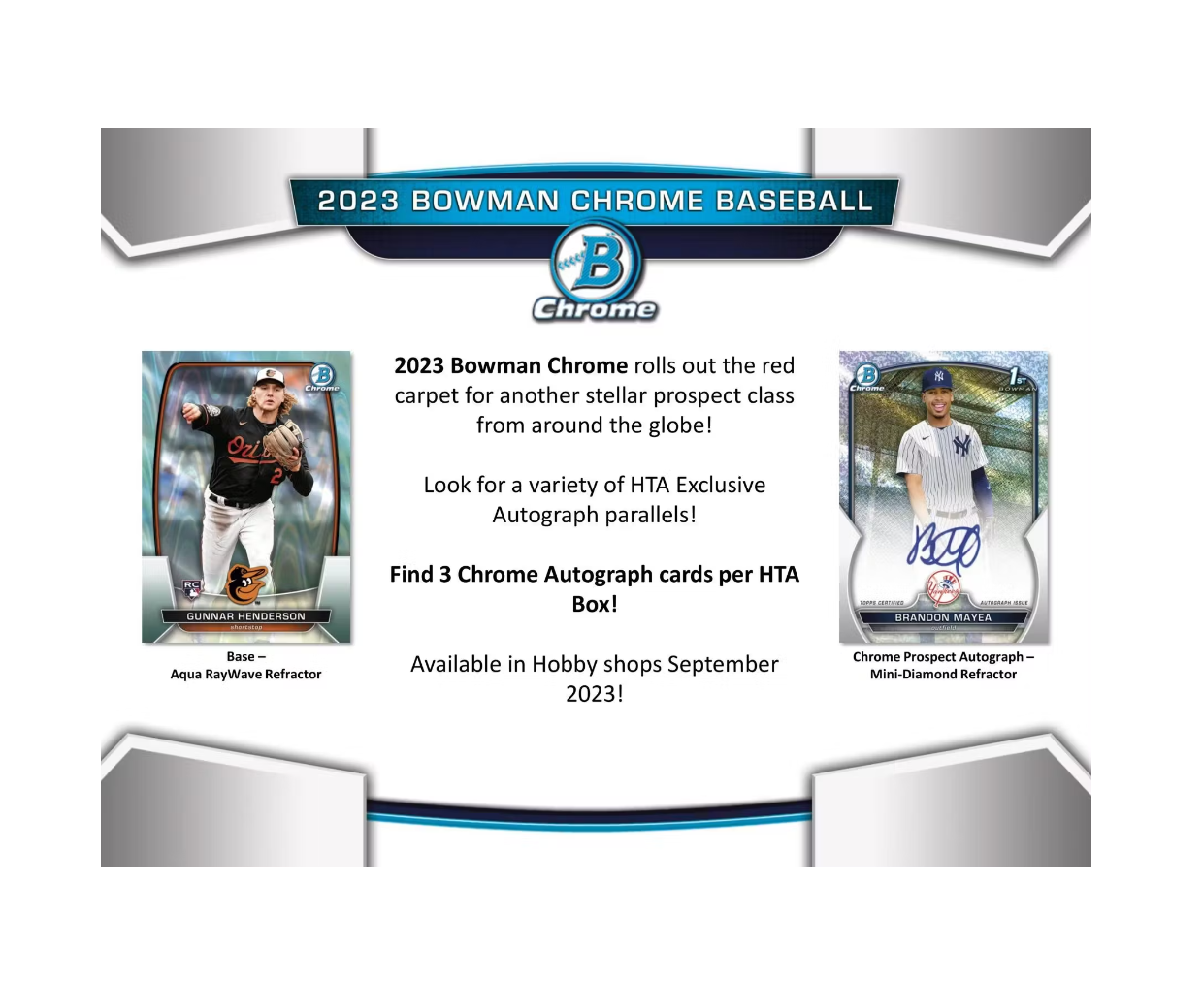 2023 Bowman Chrome Baseball HTA Choice 12 Box Case