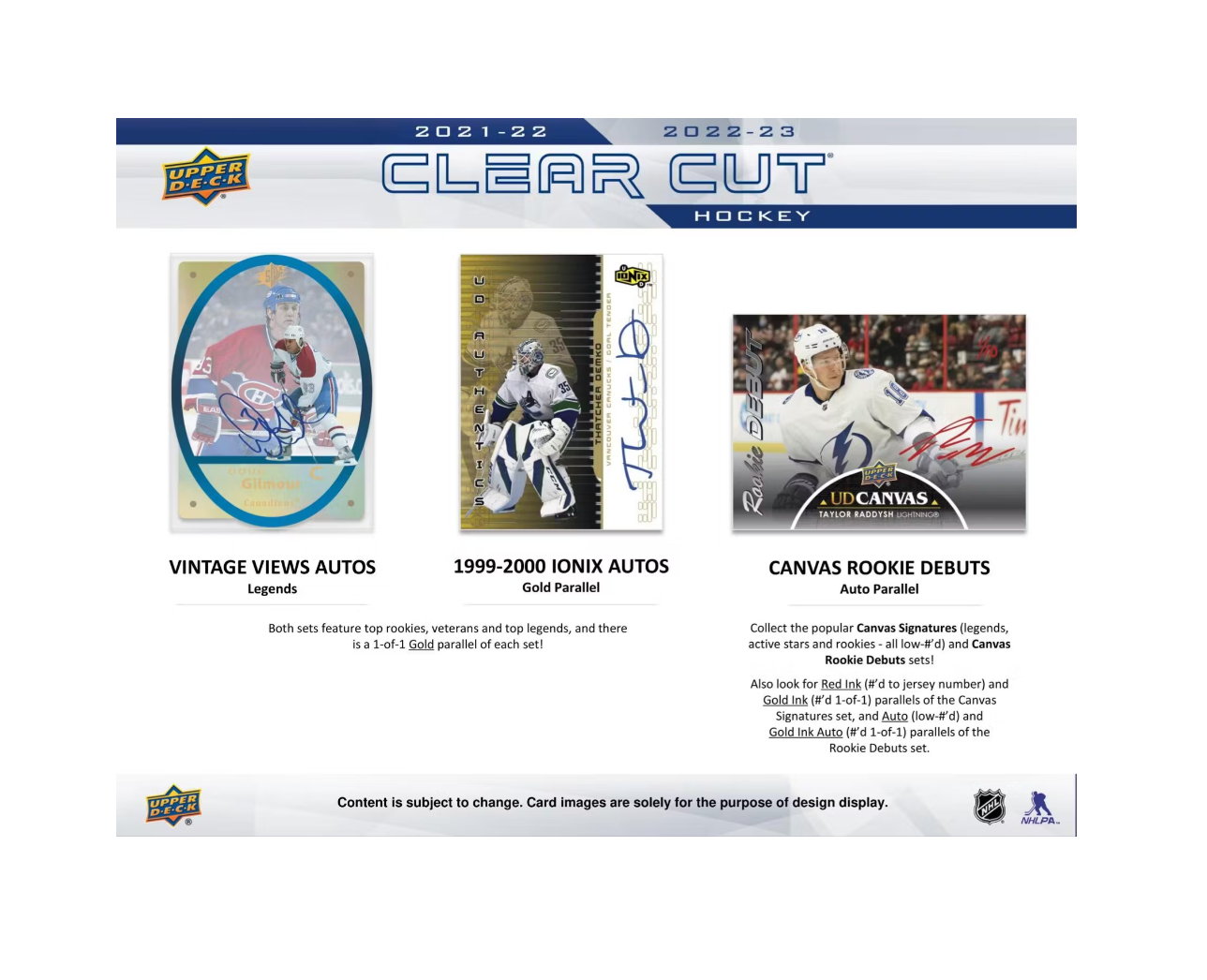 2022-23 Upper Deck Clear Cut Hockey Hobby 30-Box Case