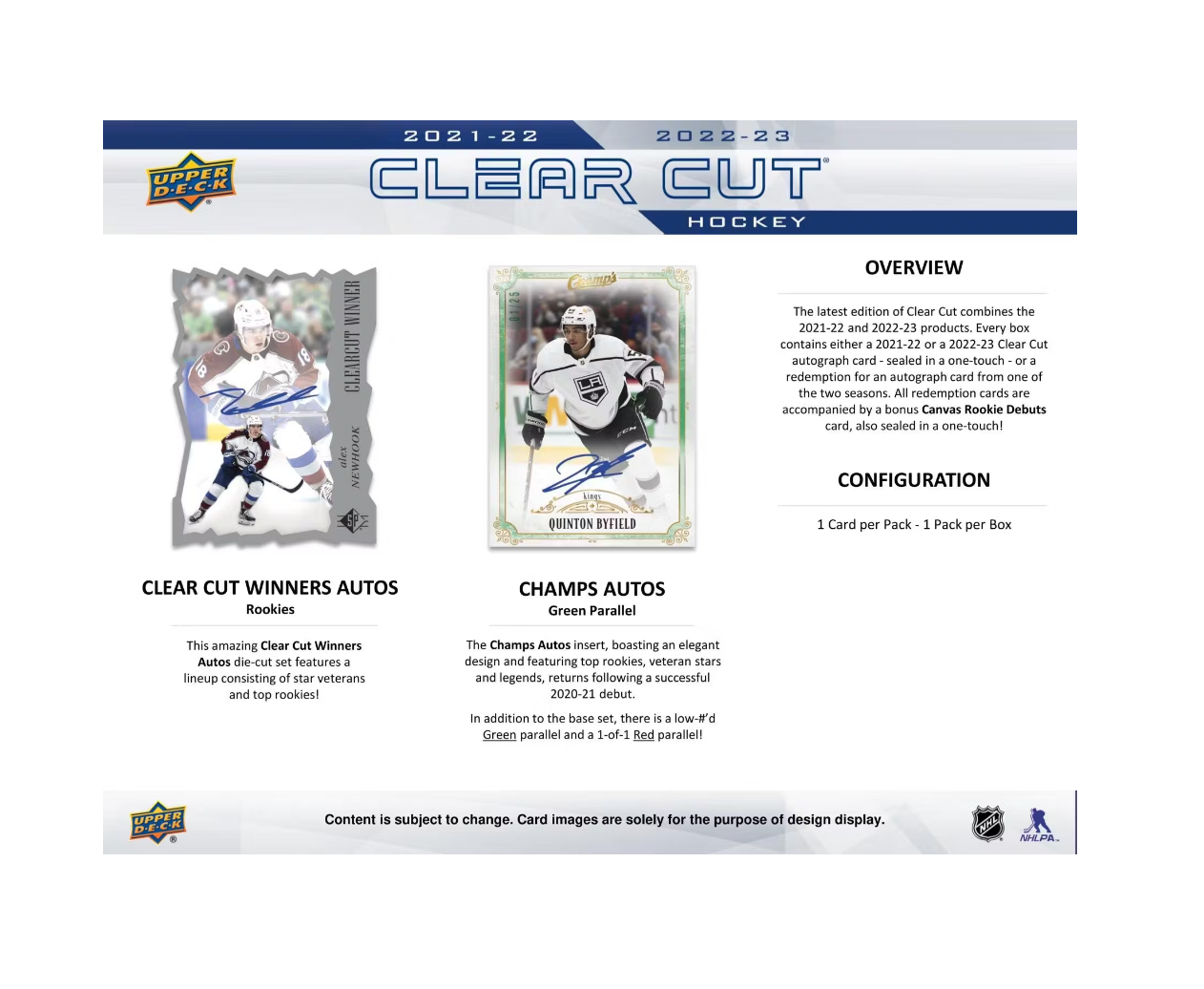 2022-23 Upper Deck Clear Cut Hockey Hobby 30-Box Case