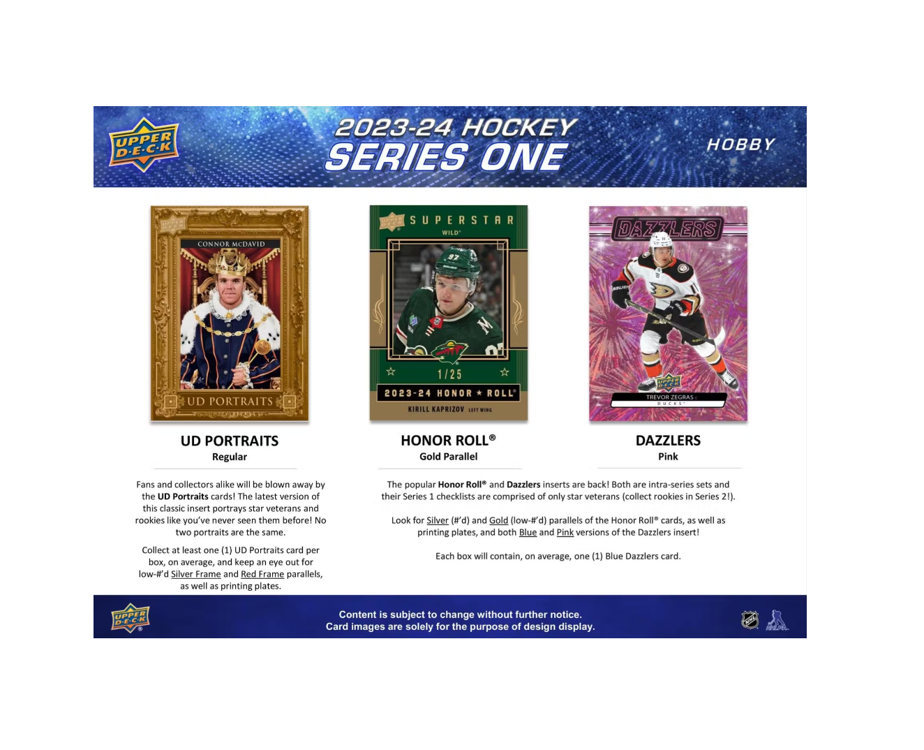 2023-24 Upper Deck Series 1 Hockey Hobby 12-Box Case