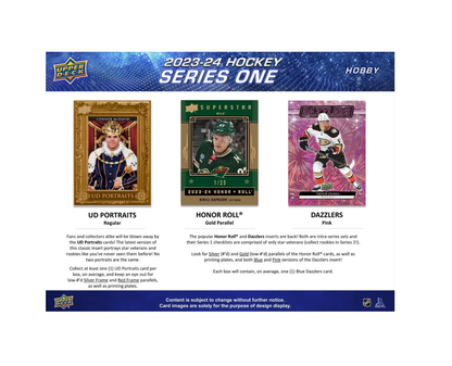 2023-24 Upper Deck Series 1 Hockey Hobby 12-Box Case