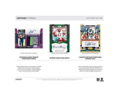 2023 Panini Certified Football Hobby Box